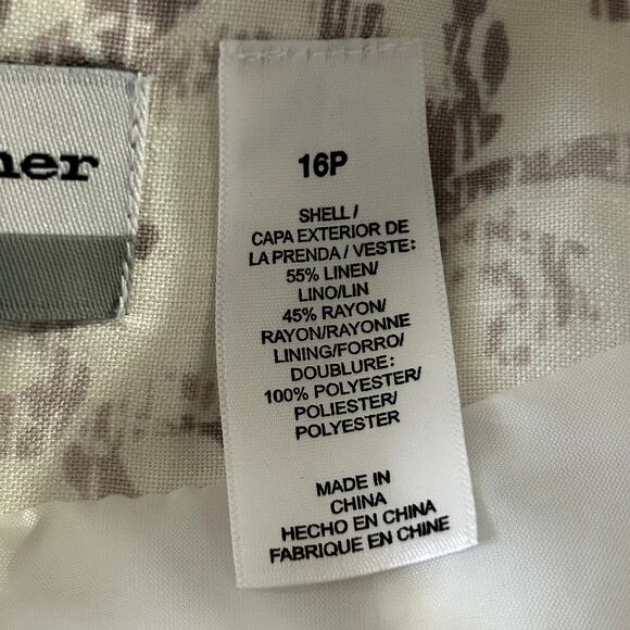 Alfred Dunner Womens Zip-up Jacket. Gray & White Print - Picture 13 of 13